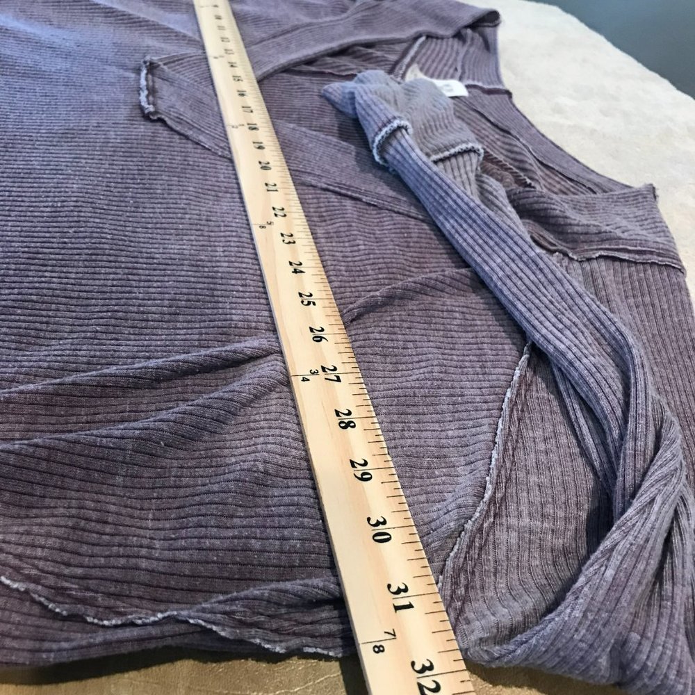 Free People We The Free Oceanview top in Wine, size L - Picture 7 of 10